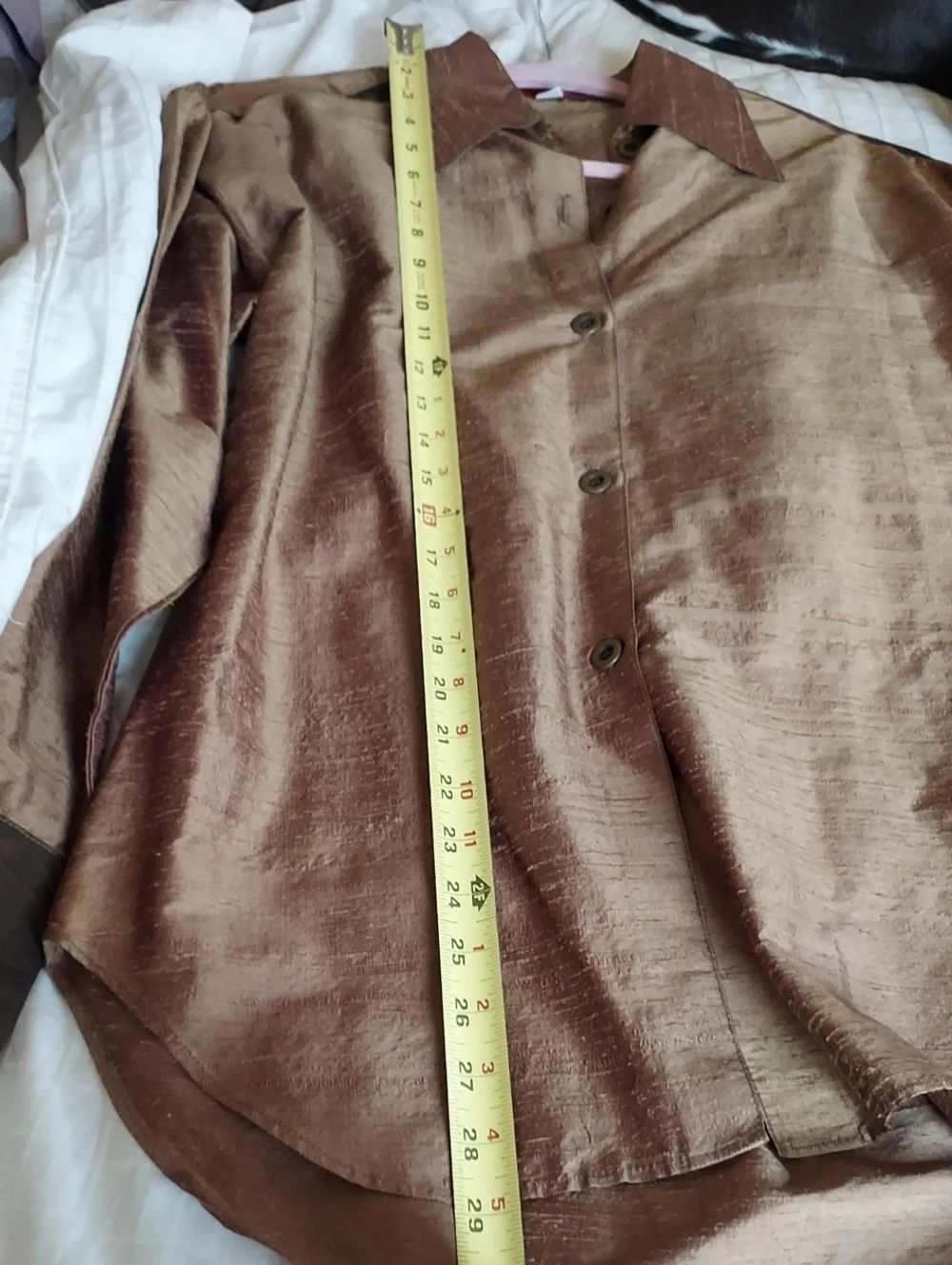 Womens Dunnington Silk Shirt Sz S Made In USA